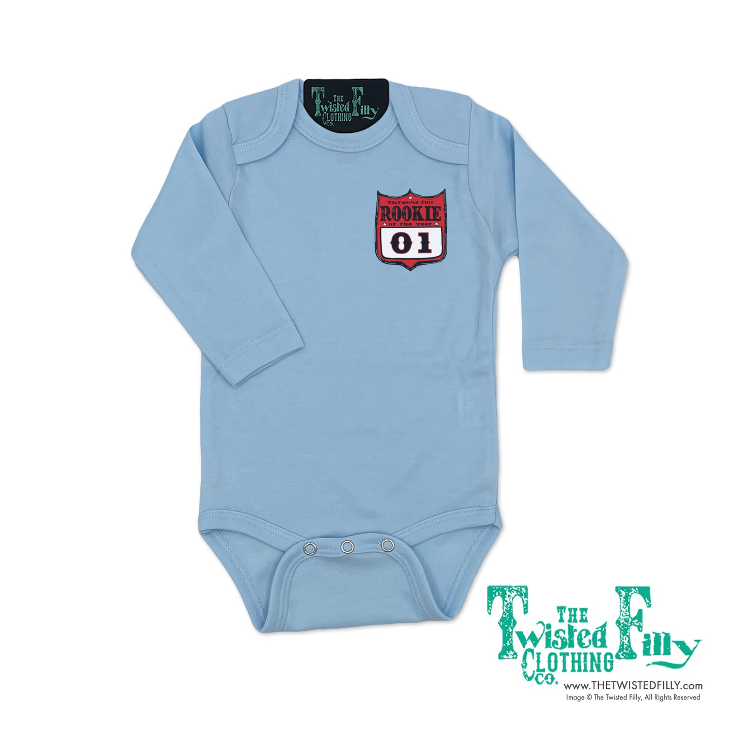 Rookie Of The Year Rodeo Back Number - L/S Infant One Piece - Assorted Colors