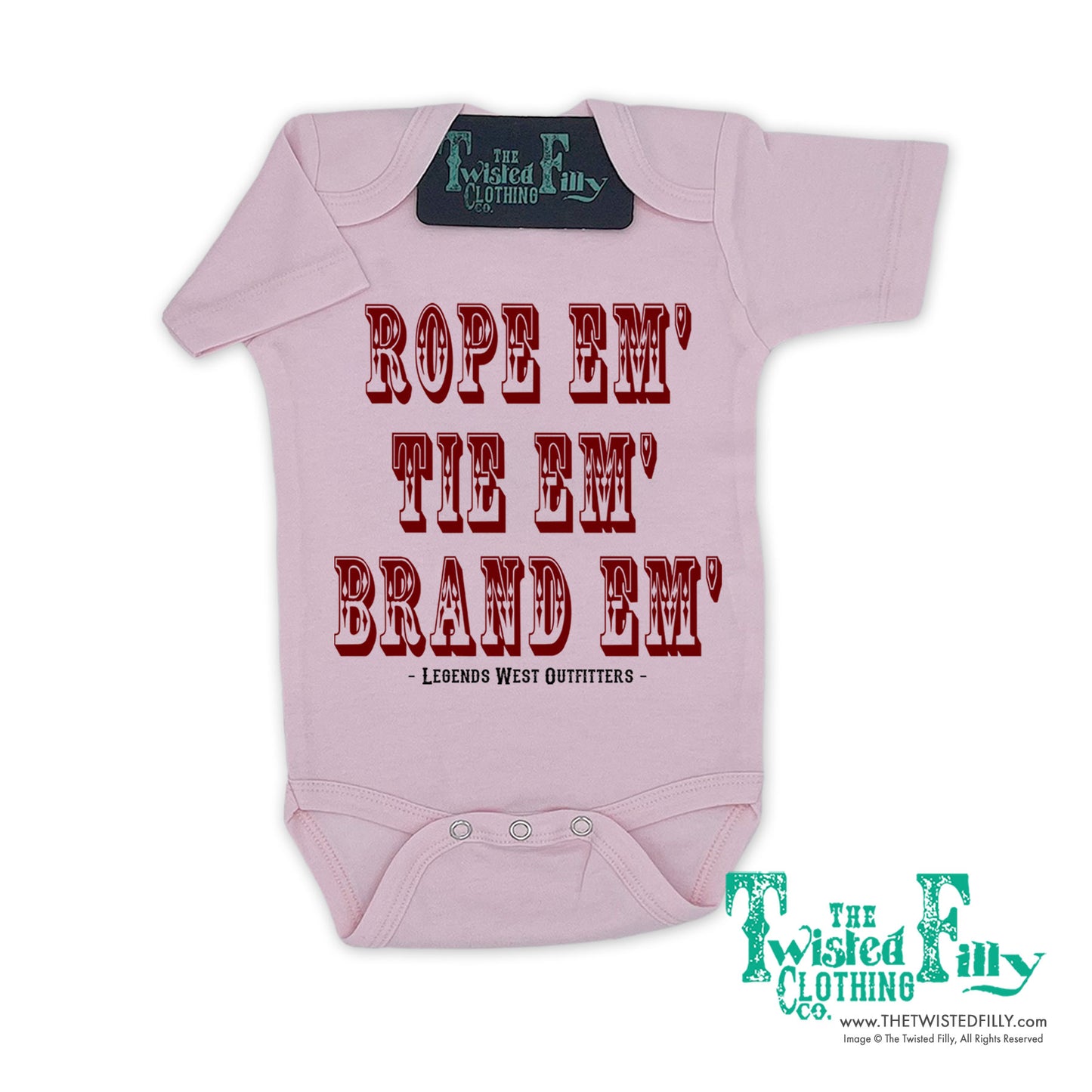 Rope Em', Tie Em', Brand Em' - S/S Infant One Piece - Assorted Colors