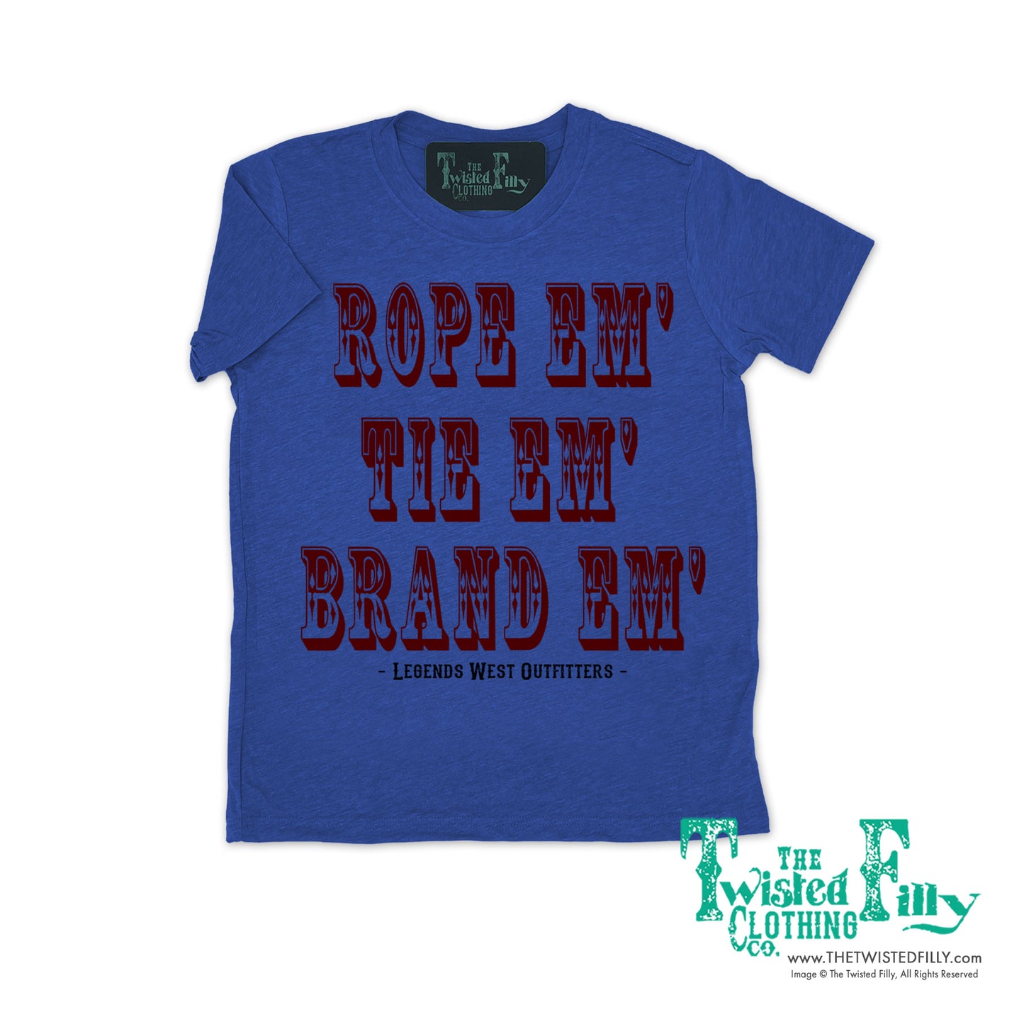 Rope Em', Tie Em', Brand Em' - S/S Youth Tee - Assorted Colors