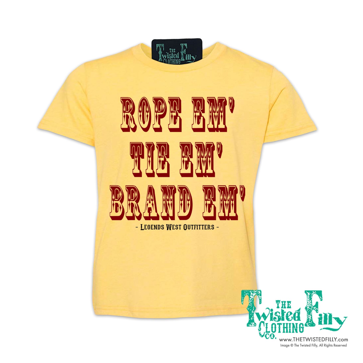 Rope Em', Tie Em', Brand Em' - S/S Youth Tee - Assorted Colors