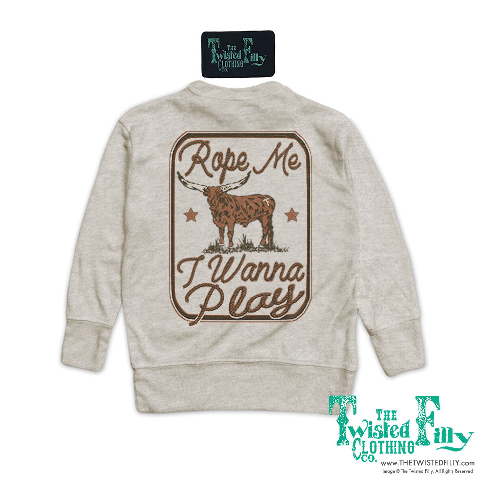 Rope Me I Wanna Play - Toddler Pullover - Oatmeal