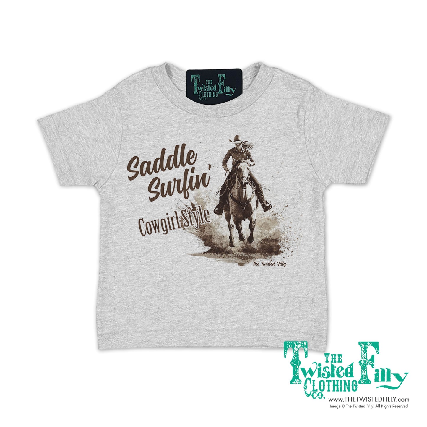 Saddle Surfin' Cowgirl Style - S/S Girls Infant Tee - Assorted Colors