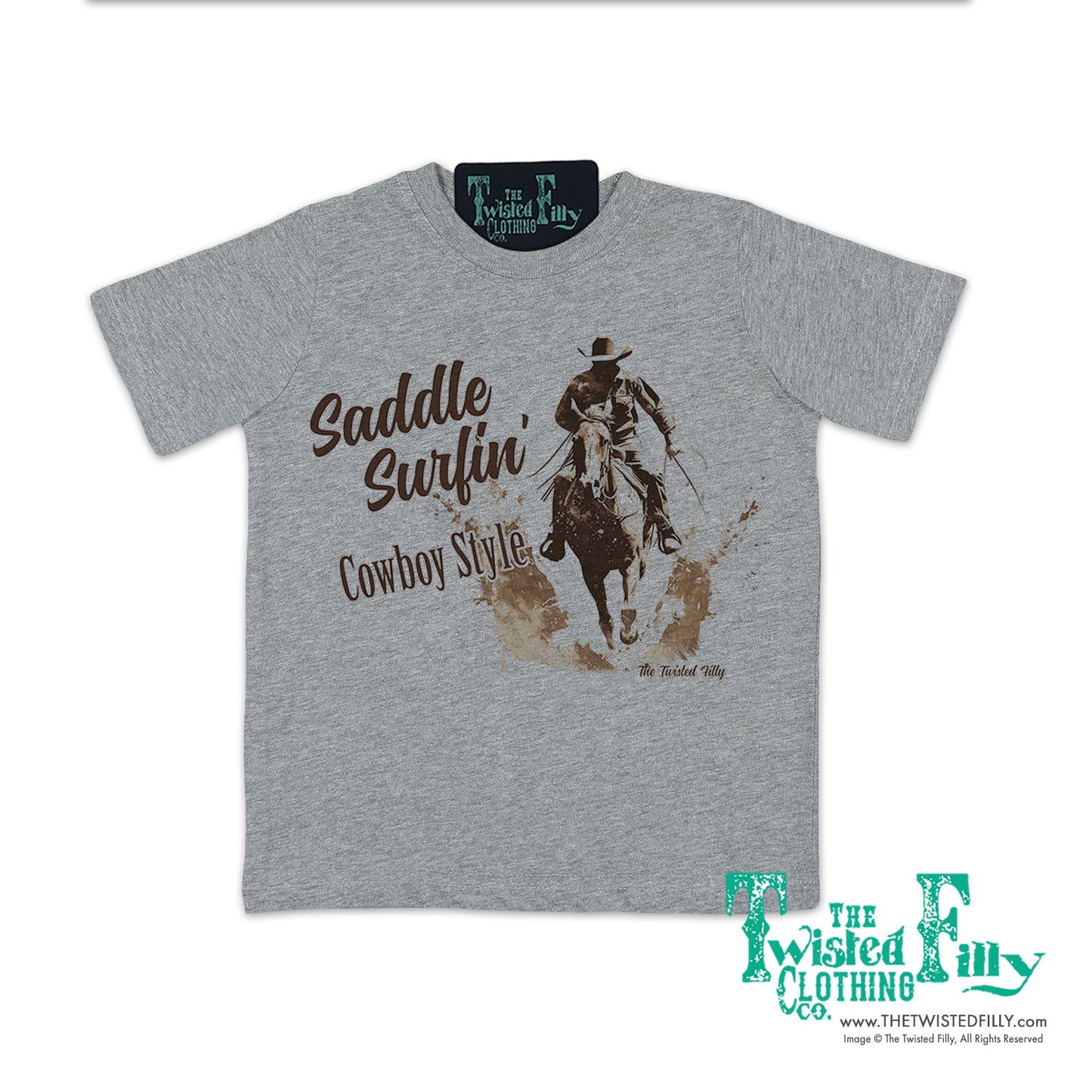 Saddle Surfin' Cowboy Style - S/S Boys Toddler Tee - Assorted Colors