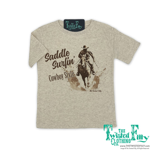 Saddle Surfin' Cowboy Style - S/S Boys Toddler Tee - Assorted Colors