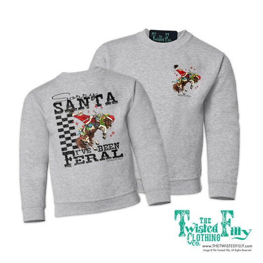 Sorry Santa I've Been Feral - Youth Sweatshirt - Assorted Colors