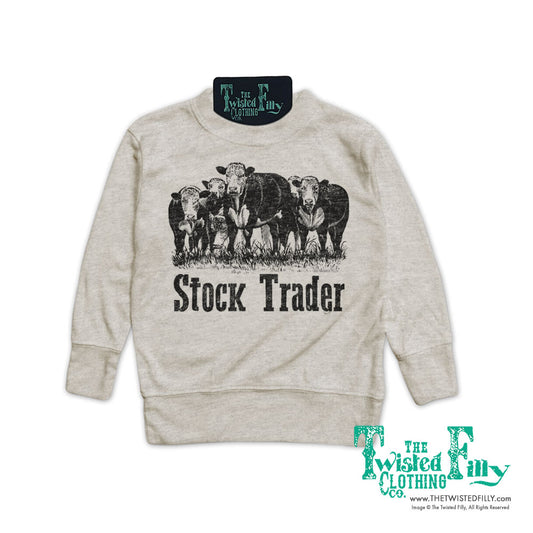 Stock Trader - Toddler Pullover - Oatmeal