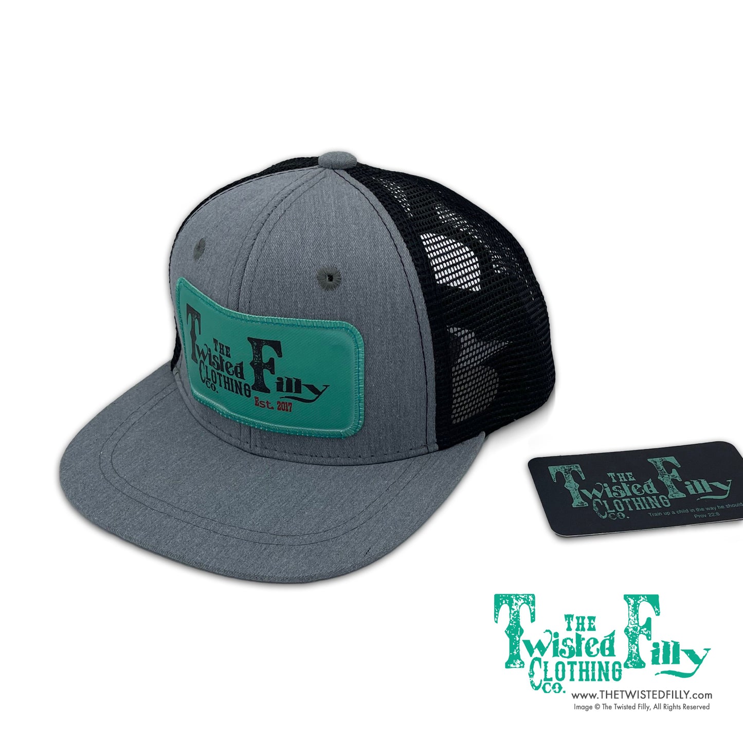 The Twisted Filly - Youth / Adult Trucker Hat - Heather/Black