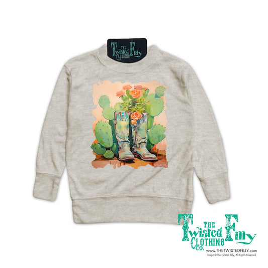 The Garden Boots - Toddler Pullover - Oatmeal