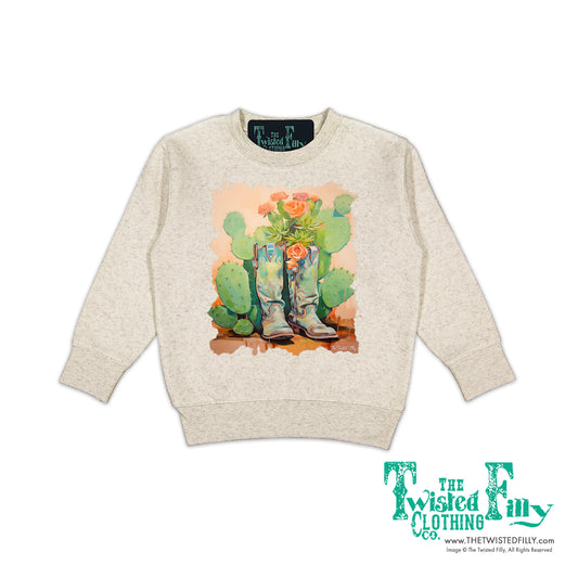 The Garden Boots - Toddler Sweatshirt - Oatmeal