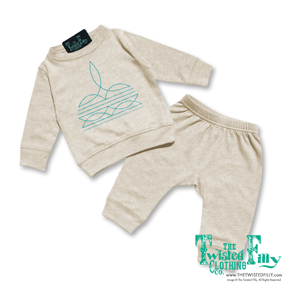 Boot Stitch - Infant Two Piece Outfit  - Assorted Colors