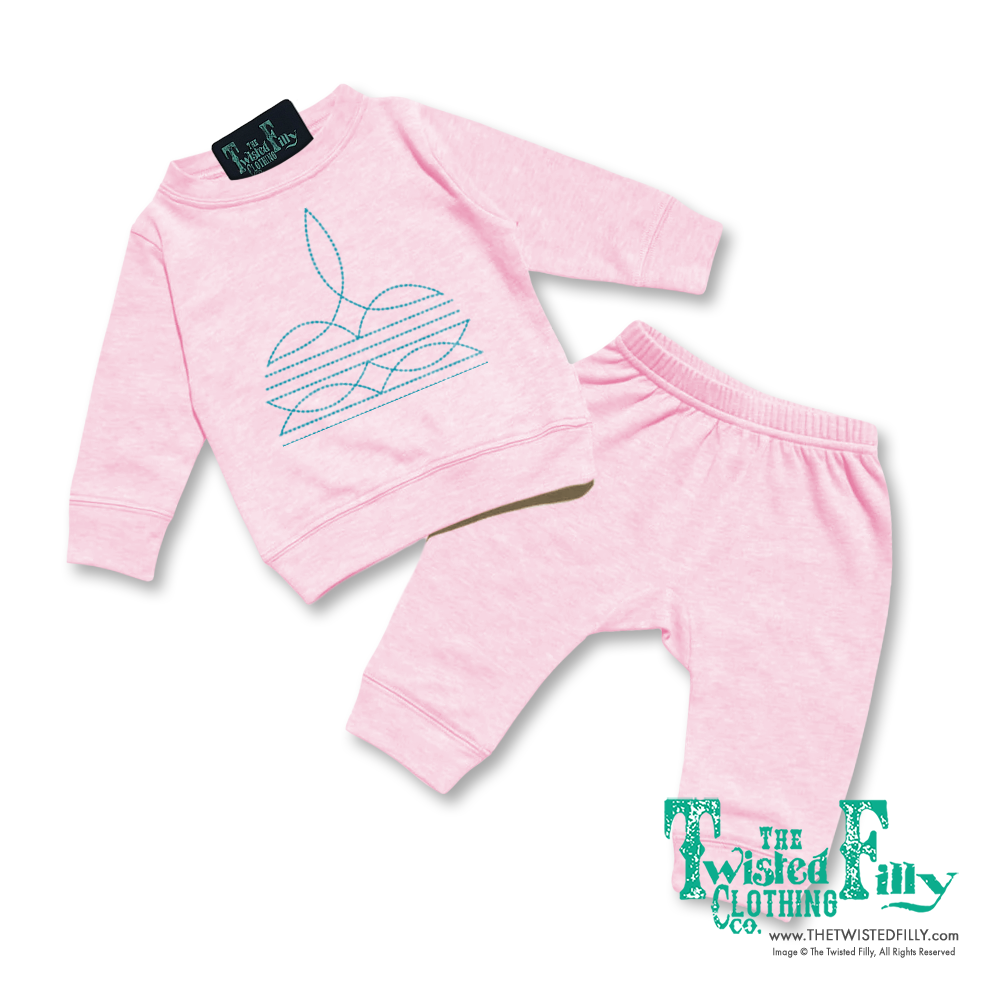 Boot Stitch - Infant Two Piece Outfit  - Assorted Colors