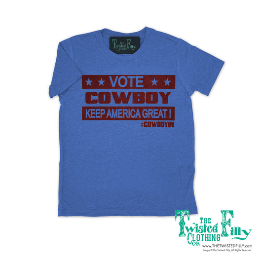 Vote Cowboy Keep America Great - S/S Adult Unisex Tee - Assorted Colors