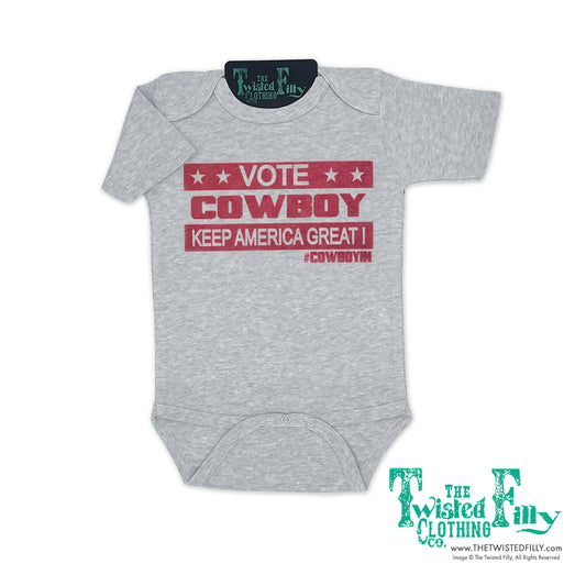 Vote Cowboy Keep America Great! - S/S Infant One Piece - Assorted Colors