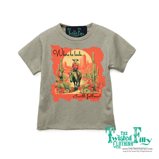Where He Leads - S/S Girls Toddler Tee - Assorted Colors