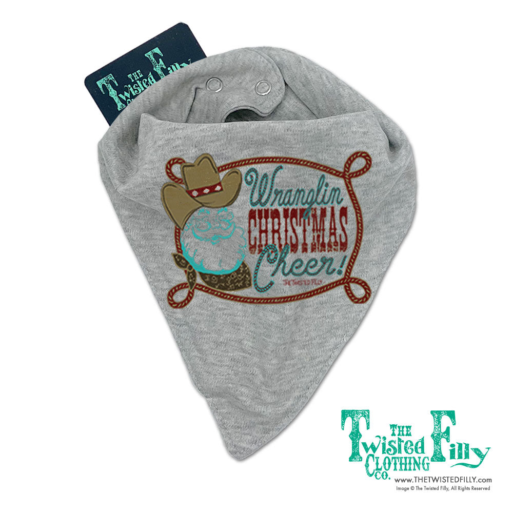 Wranglin' Christmas Cheer - Infant Boys Bandana Bib - Assorted Colors