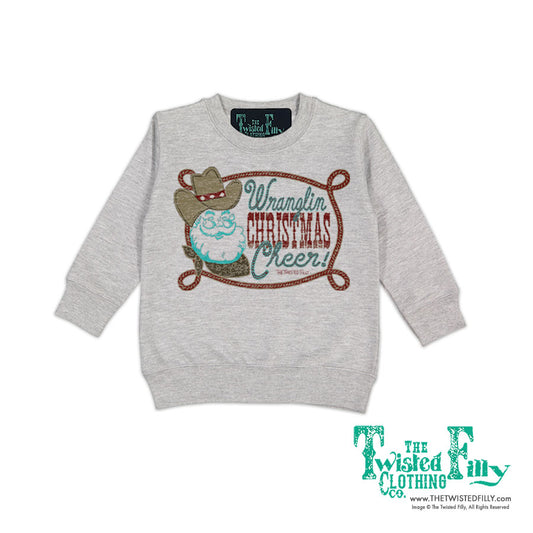 Wranglin' Christmas Cheer - Toddler Sweatshirt - Assorted Colors