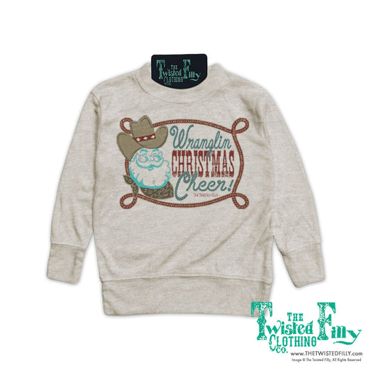 Wranglin' Christmas Cheer - Toddler Pullover - Oatmeal