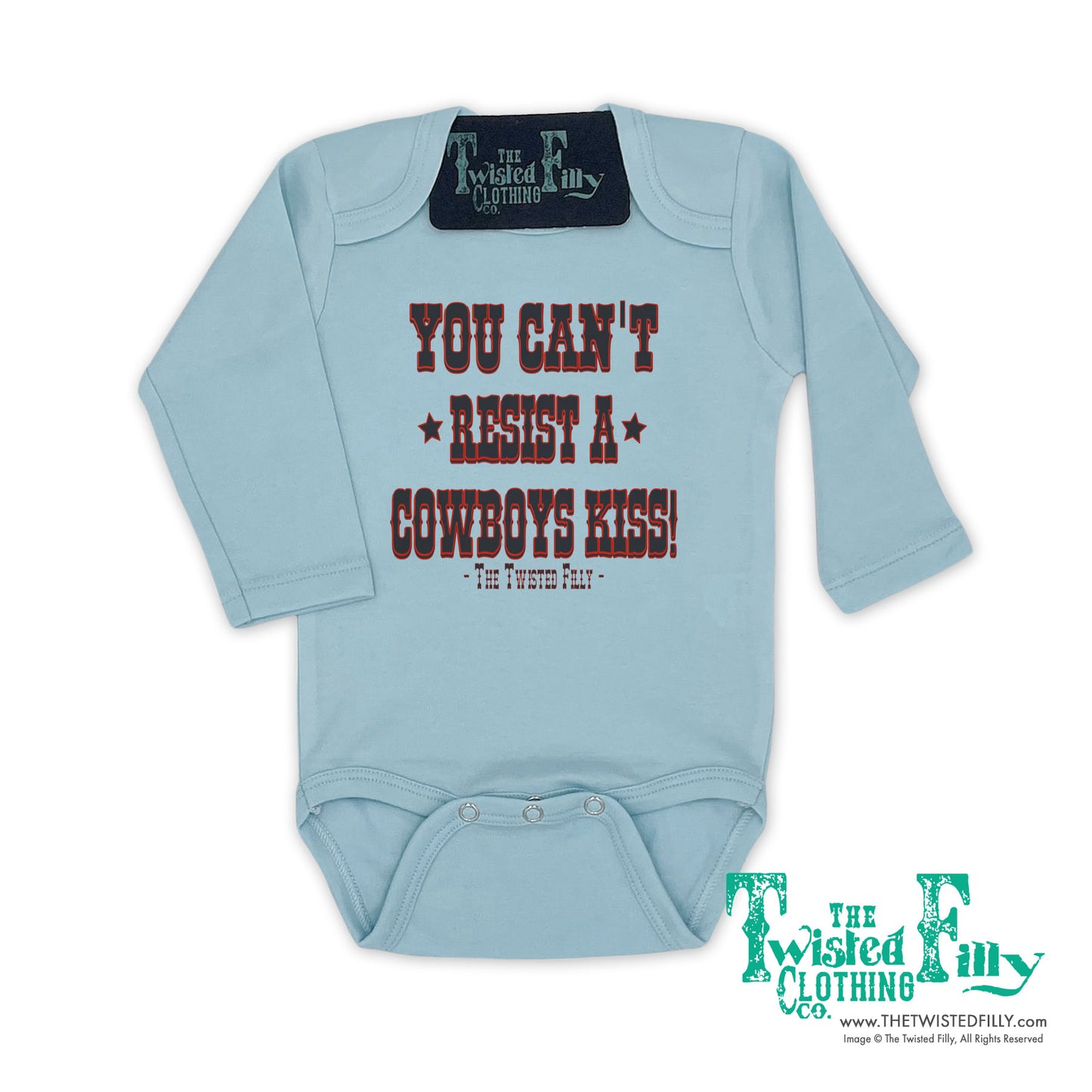 You Can't Resist A Cowboys Kiss - L/S Infant One Piece - Assorted Colors