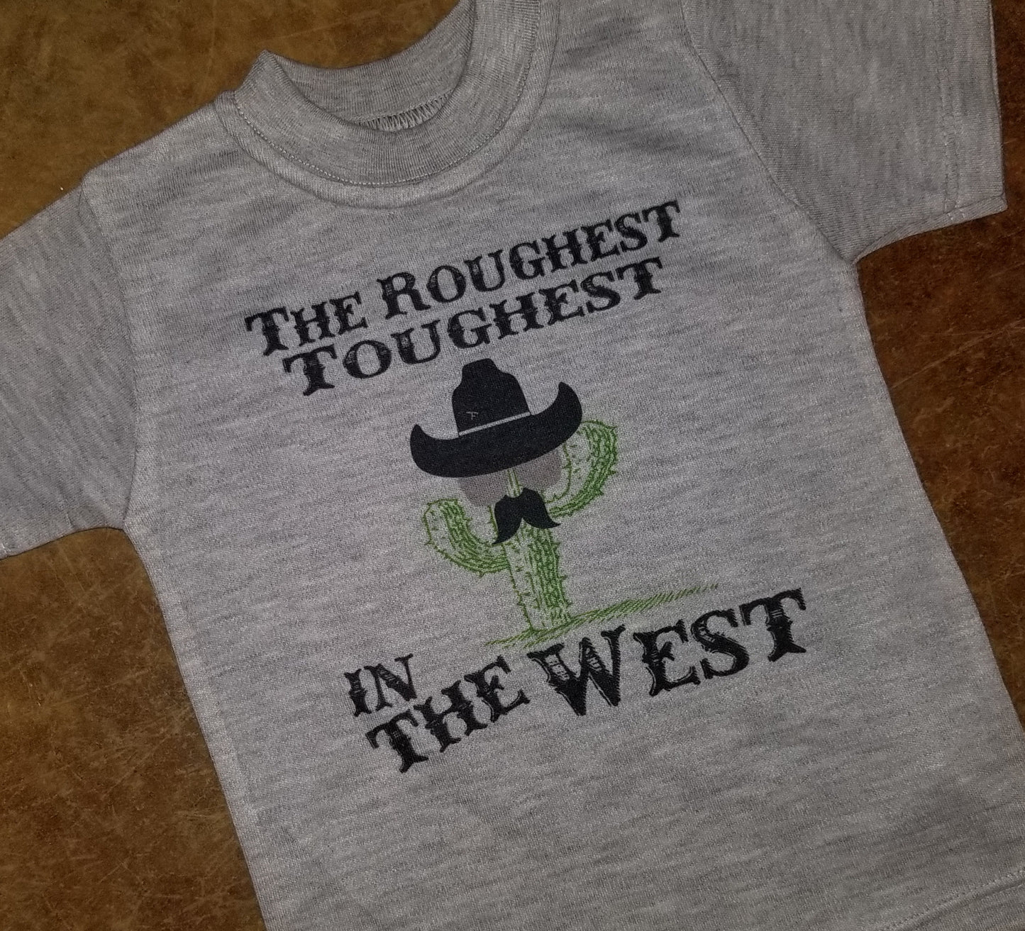 The Roughest Toughest Cactus - S/S Toddler Tee - Gray