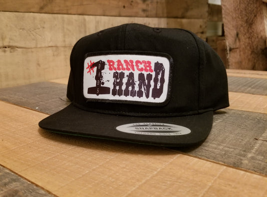 Dad's #1 Ranch Hand - Youth Snapback Hat- Black