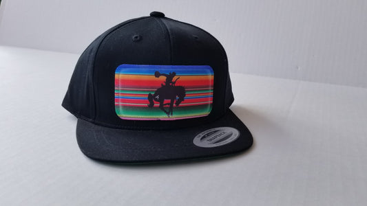 Serape Vintage Bronc Rider - Infant / Toddler Snapback Hat - Black