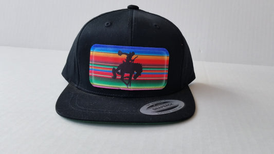 Serape Vintage Bronc Rider - Youth/Adult Snapback Hat - Black