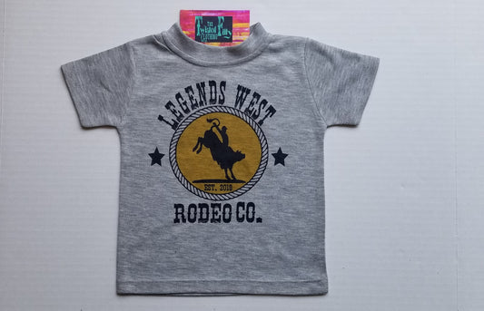 Legends West Rodeo Co. Bull Rider - S/S Toddler Tee - Gray