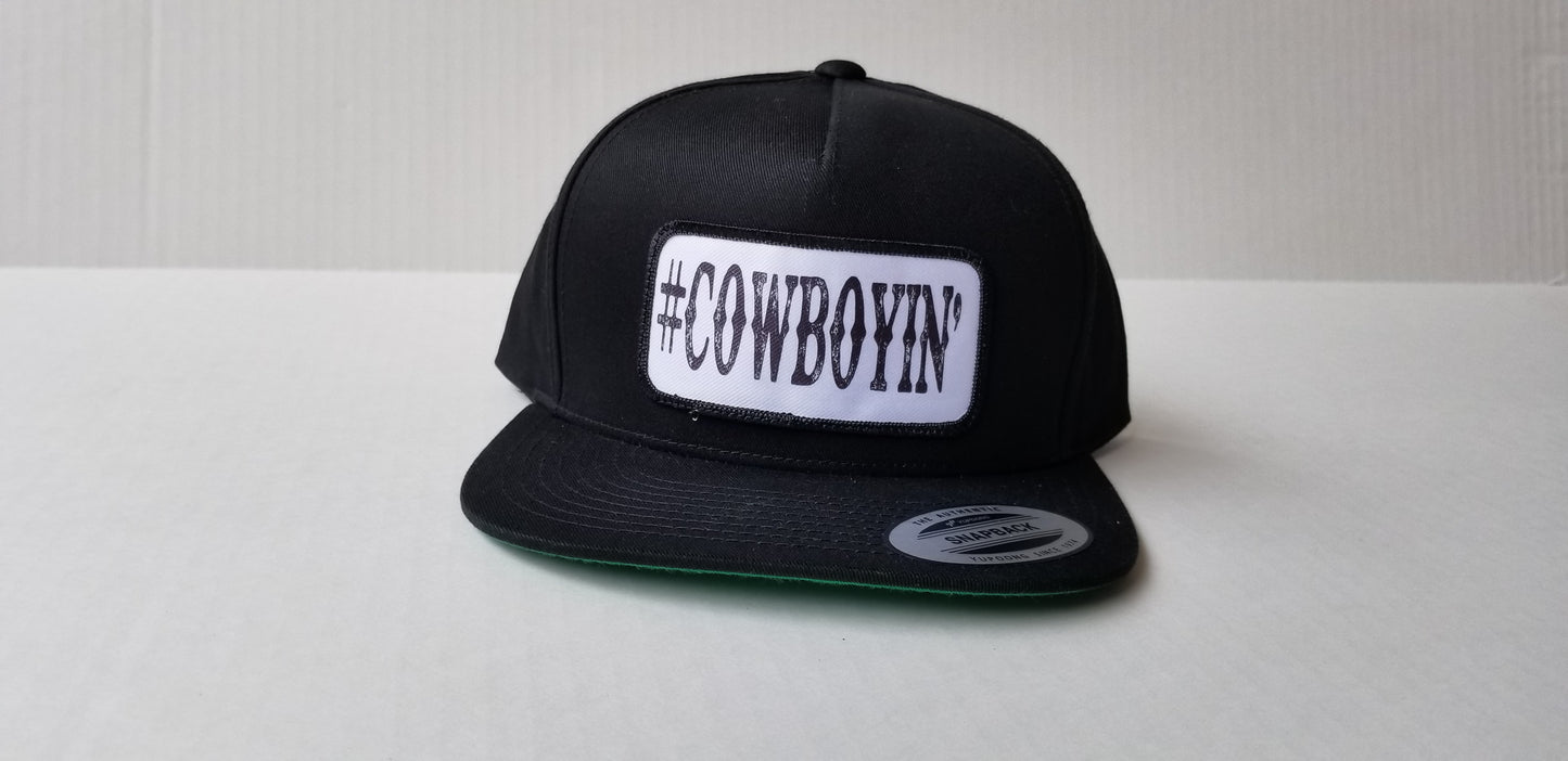 #Cowboyin' Youth/Adult Snapback Hat - Black