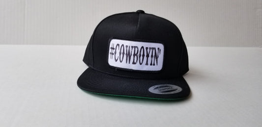 #Cowboyin' Youth/Adult Snapback Hat - Black