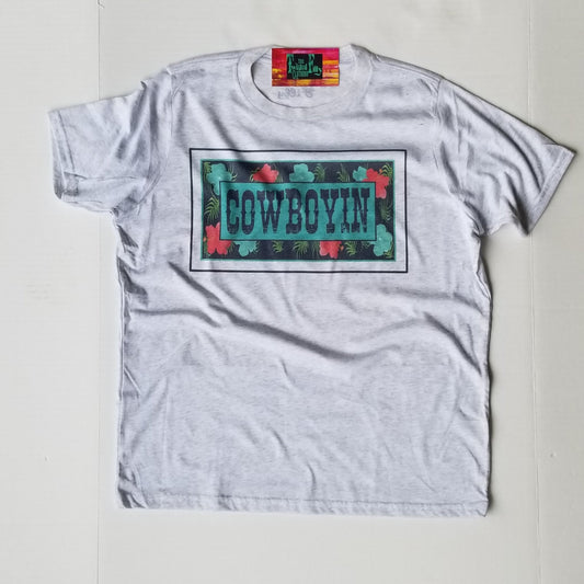 Cowboyin' 5.0 Youth S/S Tee - Ash Gray