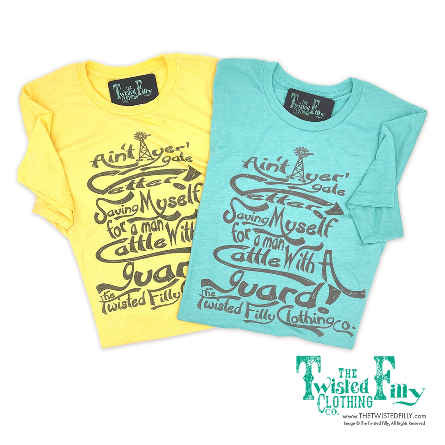 Ain't Yer Gate Getter - S/S Womens Crew Neck Tee - Turquoise