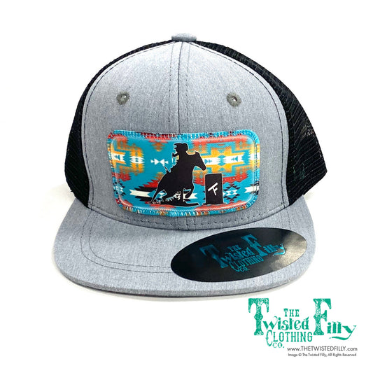 Aztec Barrel Racer - Infant / Toddler Trucker Hat - Blk/Htr Gry