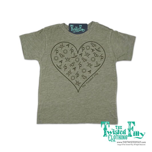 Branded Heart - S/S Toddler Tee - Olive