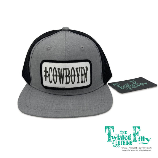 #Cowboyin’ - Youth / Adult Trucker Hat - Blk/Htr Gry