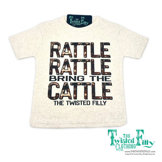Rattle Rattle Bring the Cattle - S/S Toddler Tee - Oatmeal