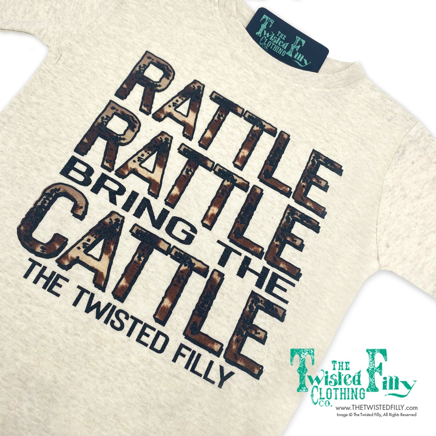 Rattle Rattle Bring the Cattle - S/S Youth Tee - Oatmeal