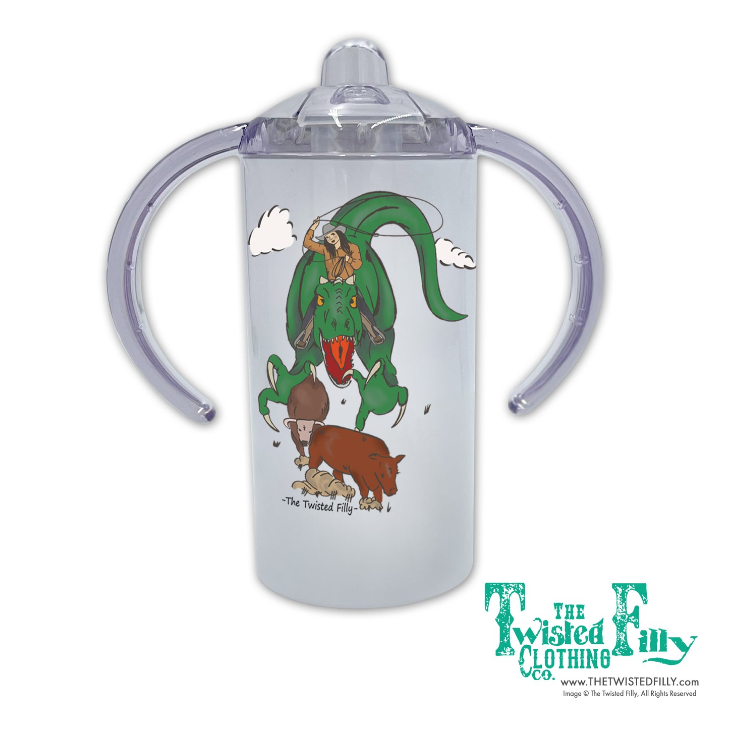 Ropin' Rexy Girls Toddler Sippy