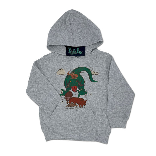 Ropin' Rex - Youth BOYS Hoodie - Gray