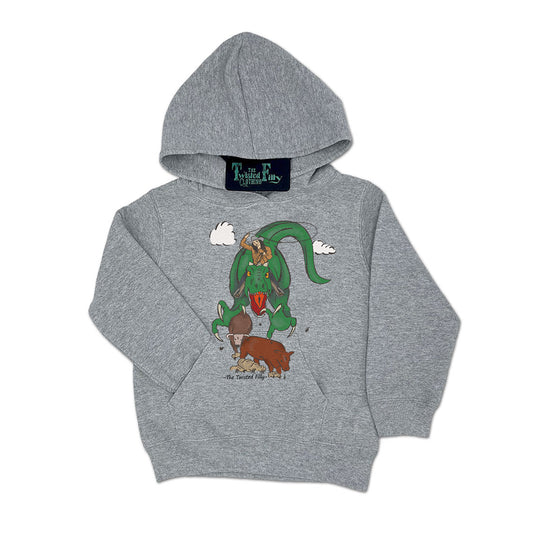 Ropin' Rexy - Youth GIRLS Hoodie - Gray