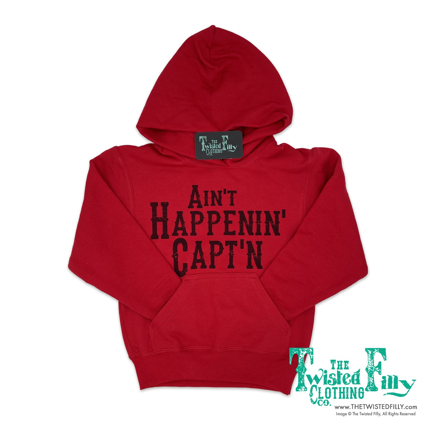 Ain't Happenin' Capt'n - Youth Hoodie - Red