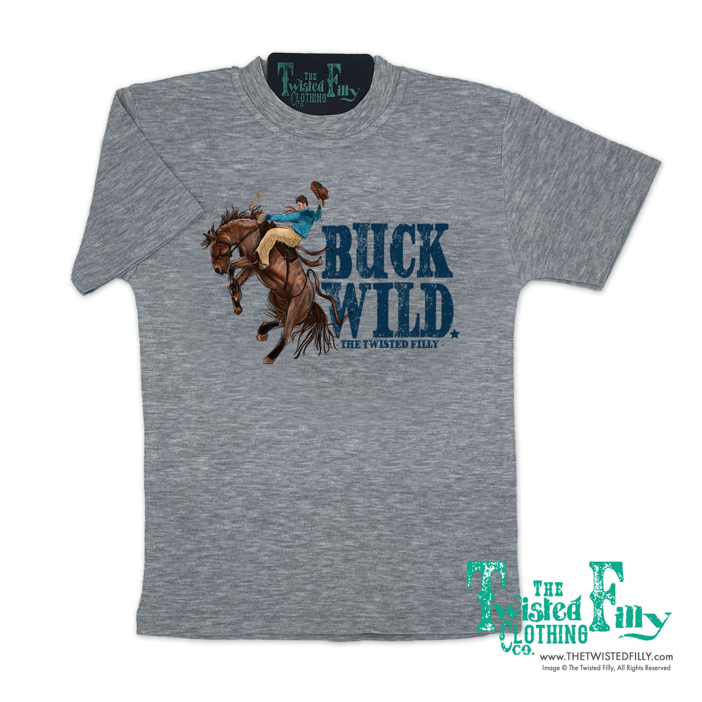 Buck Wild - S/S Crew Neck Adult Tee - Gray