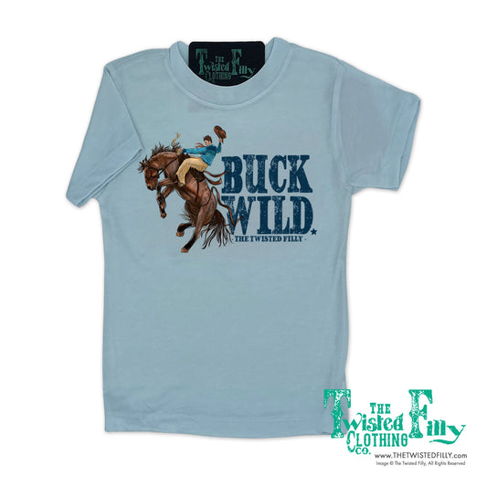 Buck Wild - S/S Crew Neck Adult Tee - Ice Blue