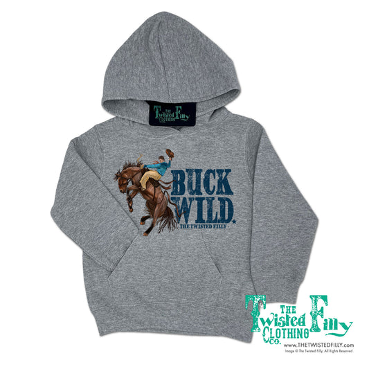 Buck Wild - Toddler Hoodie - Gray