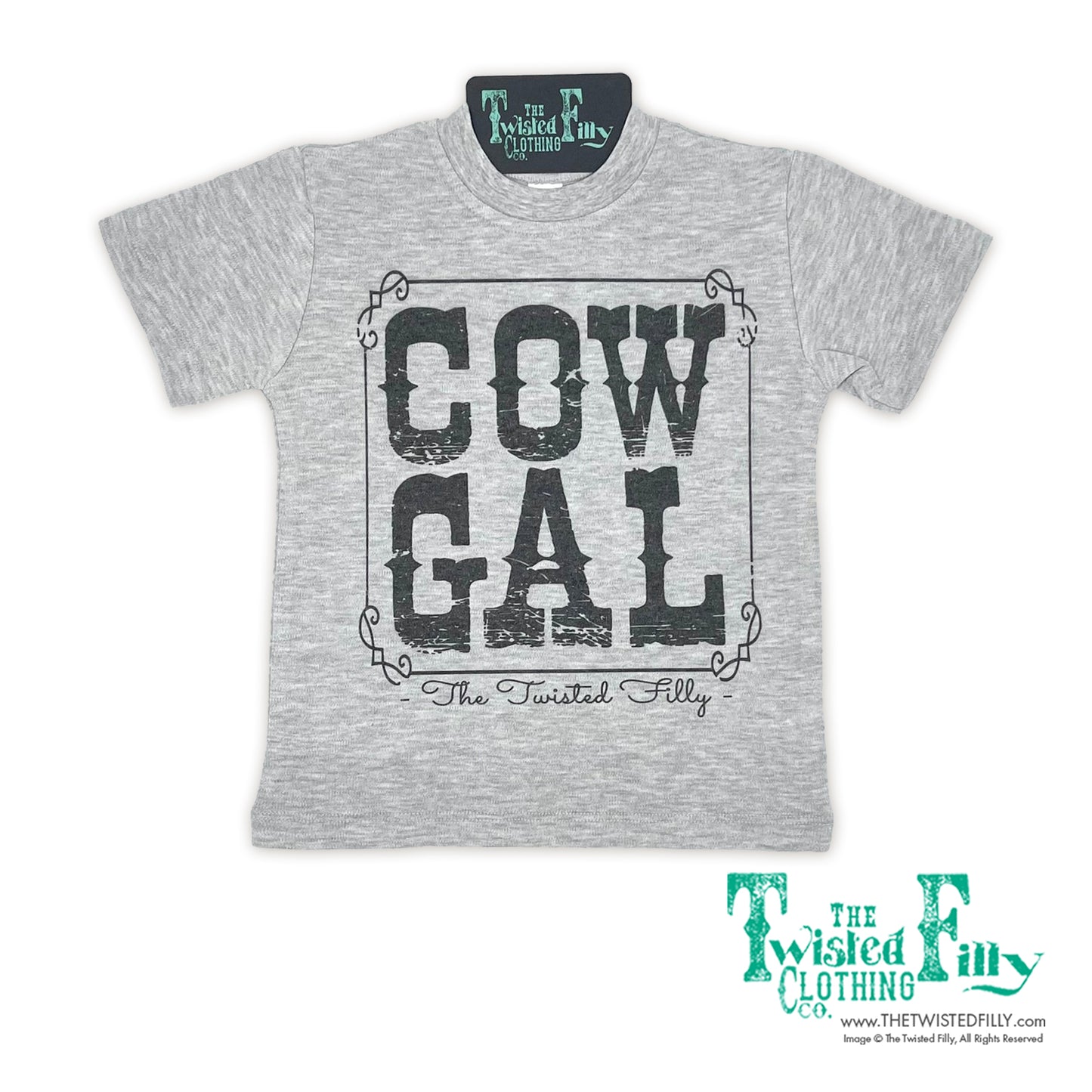 Cow Gal - S/S Toddler Tee - Gray