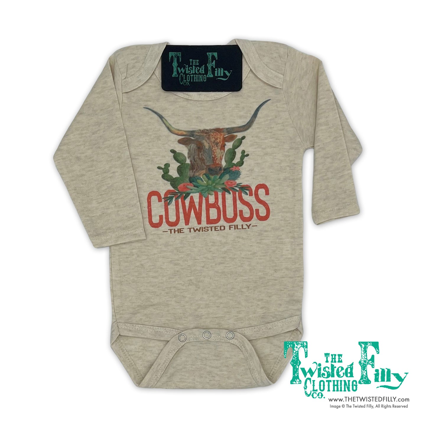 Cowboss - L/S Infant One Piece - Oatmeal