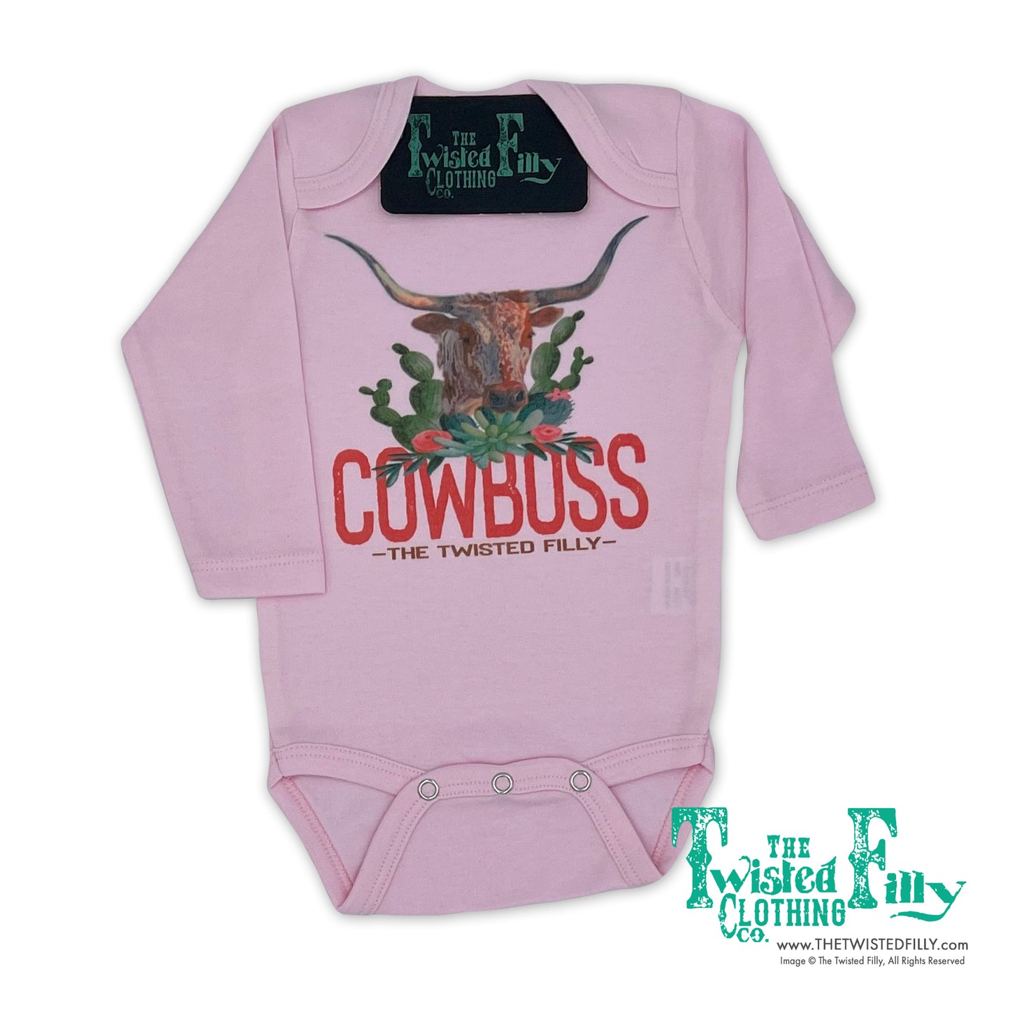Cowboss - L/S Infant One Piece - Pink