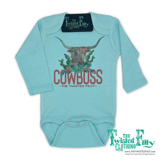 Cowboss - L/S Infant One Piece - Turquoise
