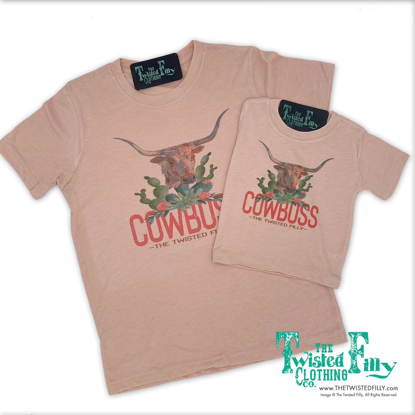 Cowboss - S/S Youth Tee - Dusty Rose