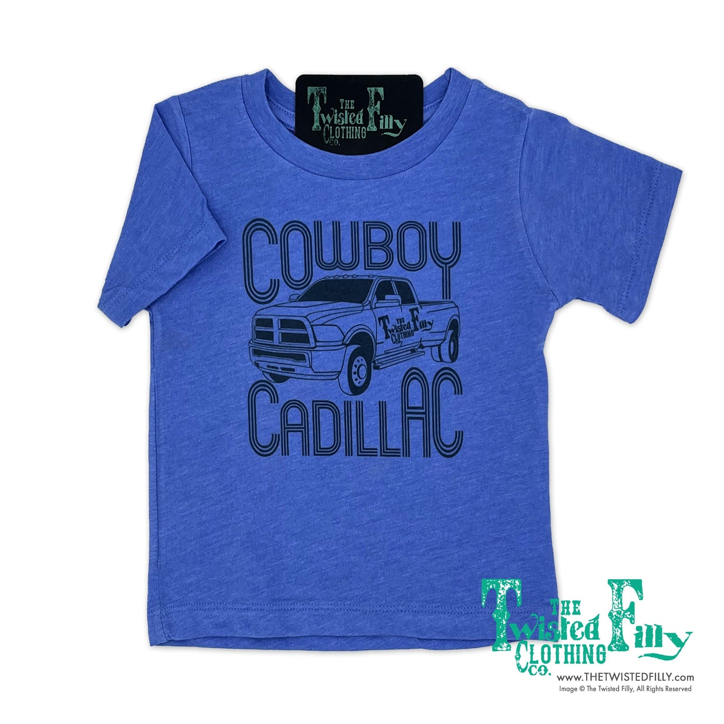 Cowboy Cadillac - S/S Toddler Tee - Blue