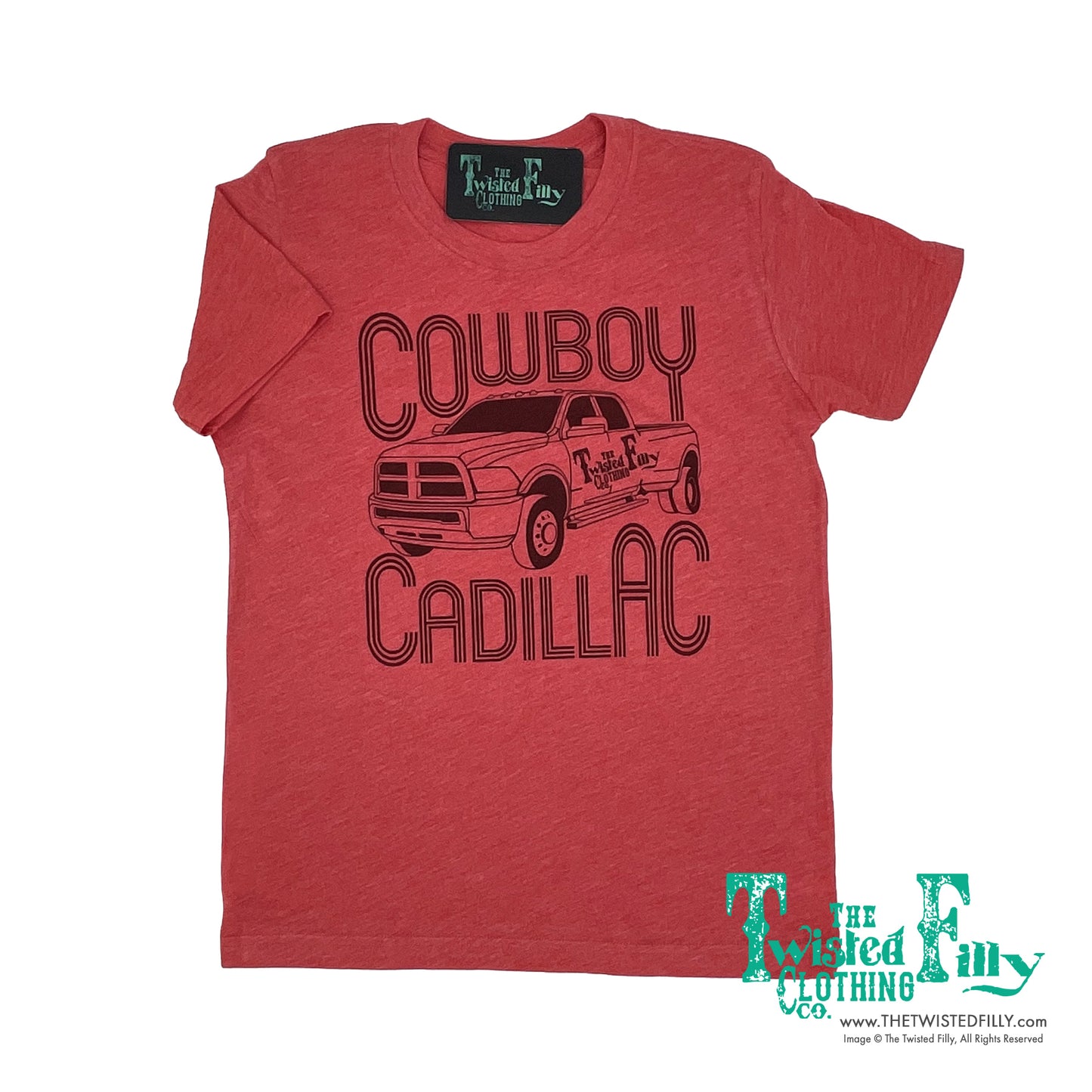 Cowboy Cadillac - S/S Youth Tee - Red